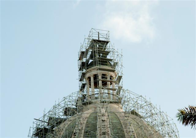 Capitolio en restauración / Foto Alexis Rodríguez