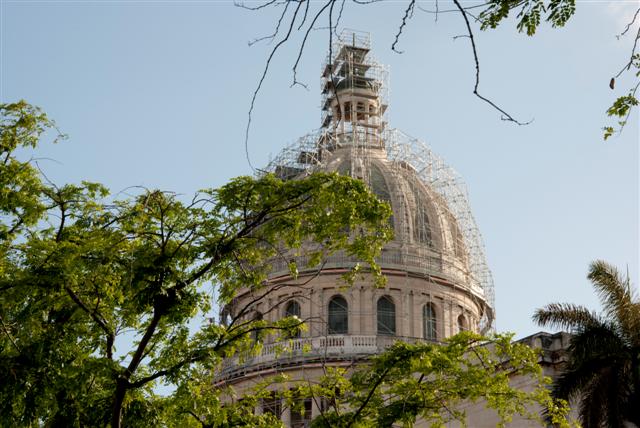 Capitolio en restauración / Foto Alexis Rodríguez