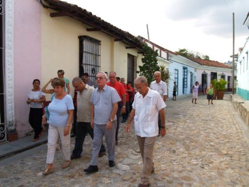 El Doctor Eusebio Leal Spengler, alabó las labores de restauración del patrimonio que le dan vida a la villa del Espíritu Santo, Monumento Nacional, fundada por los españoles en 1514. (foto: Garal)