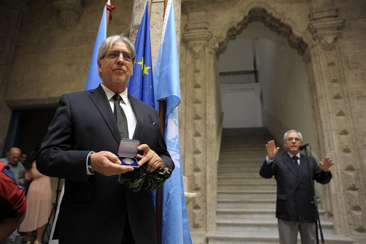 "Se vencieron las dificultades para hacer llegar las cosas a Cuba y se encontró el garante, que merece no solamente el respeto sino nuestro apoyo: la UNESCO”. Fotos: Néstor Martí
